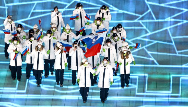 Otvoritvena slovesnost olimpijskih iger v Pekingu.&nbsp;FOTO:&nbsp;Matej Družnik/Delo
