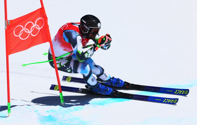 Boštjan Kline je olimpijski superveleslalom&nbsp;v Yanqingu končal na 20. mestu. FOTO: Denis Balibouse/Reuters
