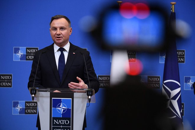 Poljski predsednik Andrzej Duda. FOTO: John Thys/Afp
