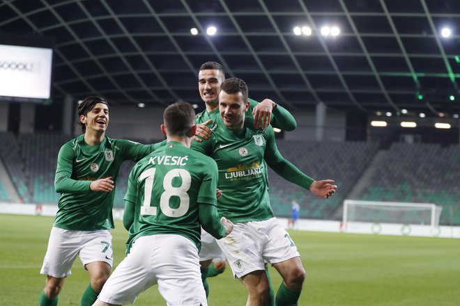 Ljubljančani so se razveselili edinega gola že v 8. minuti tekme. FOTO: Leon Vidic
