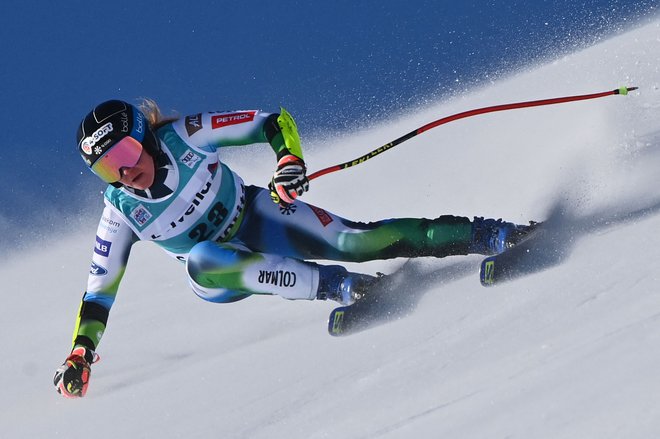 Maruša Ferk Saioni je bila 16. na prvi tekmi sezone v superveleslalomu. FOTO: Fabrice Coffrini/AFP
