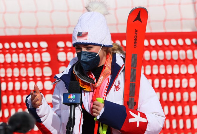 V drugačnih okoliščinah bi bilo za prvo zvezdnico alpskega smučanja Mikaelo Shiffrin deveto mesto neuspeh. FOTO: Wolfgang Rattay/Reuters
