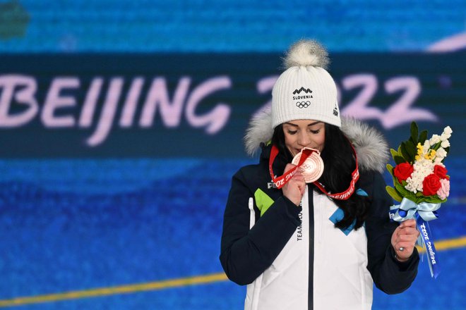 Gloria Kotnik je navdušila slovensko javnost. FOTO: Jewel Samad/AFP
