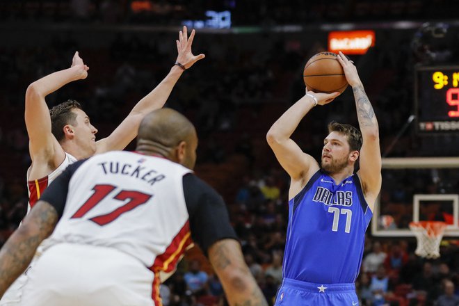 Luka Donćić je zbral 21 točk in 10 skokov. FOTO: Sam Navarro/ USA&nbsp;Today Sports
