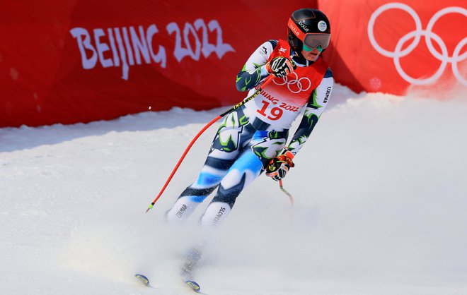 Edini Slovenki na kombinacijski tekmi alpskih smučark Maruši Ferk Saioni je po smukaški tekmi kazalo na odlično uvrstitev, na koncu je le izboljšala svojo najboljšo uvrstitev na olimpijskih igrah. FOTO: Wolfgang Rattay/Reuters
