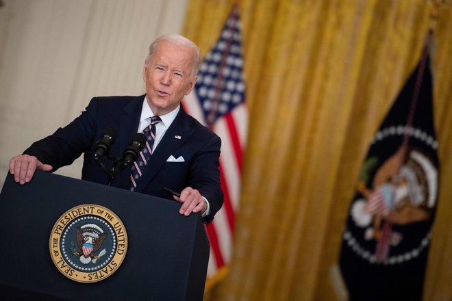 &raquo;To je začetek ruske invazije na Ukrajino&laquo;, je delovanje ruskega predsednika Vladimirja Putina ocenil predsednik ZDA Joe Biden.

Foto Brendan Smialowski/Afp
