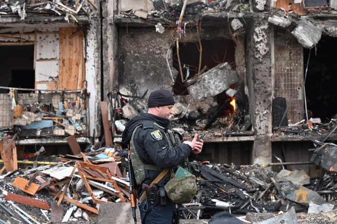 Britanski zunanji minister Ben Wallace trdi, da namerava Rusija zavzeti celotno Ukrajino. FOTO: Genya Savilov/AFP
