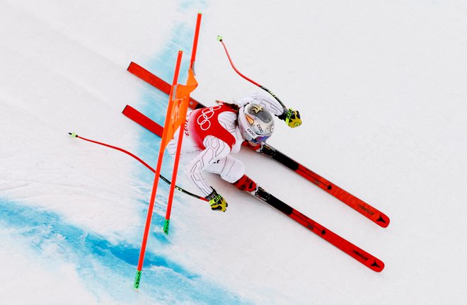 Lov na drugo olimpijsko odličje se Ester Ledecki v Pekingu ni posrečil, potem ko je zlato kolajno leta 2018 osvojila na superveleslalomu v Pjongčangu.&nbsp;FOTO: Christian Hartmann/Reuters

