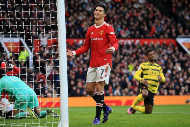 Cristiano Ronaldo je nazadnje ostal brez doseženega gola tudi proti Watfordu. Na zadnjih 10 tekmah v vseh tekmovanjih je zadel le enkrat. FOTO: Lindsey Parnaby/AFP
