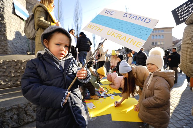 Protest najmlajših. FOTO: Jože Suhadolnik
