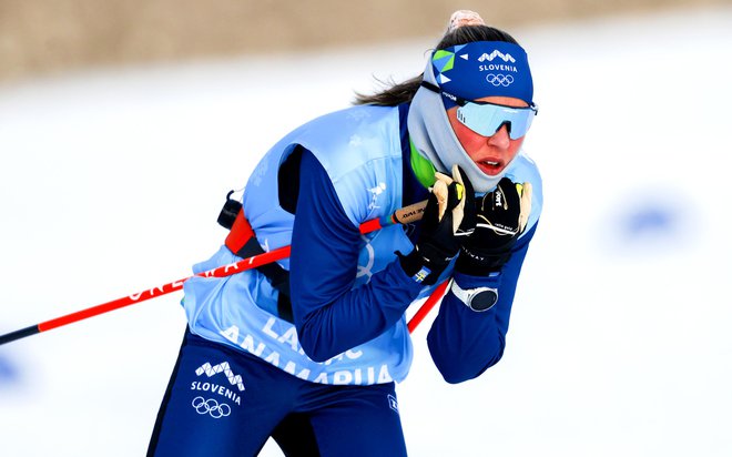 Anamarija Lampič je na Švedskem po drugem mestu v šprintu tudi na razdalji nastopila v okvirju svojih zmožnosti. FOTO: Matej Družnik
