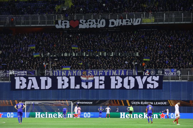 Štadion Maksimir med februarsko tekmo zagrebškega Dinama in Seville v evropski ligi. FOTO: Borut Živulović/Reuters
