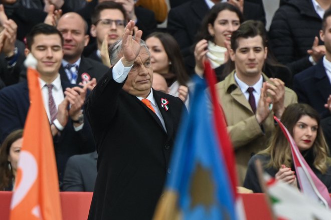 Viktor Orbán je na oblasti že od leta 2010 in je premier z najdaljšim stažem v EU. FOTO: Attila Kisbenedek/AFP
