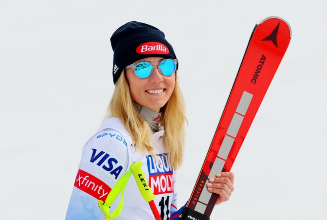 Mikaela Shiffrin spet sije od sreče. FOTO: Denis Balibouse/Reuters
