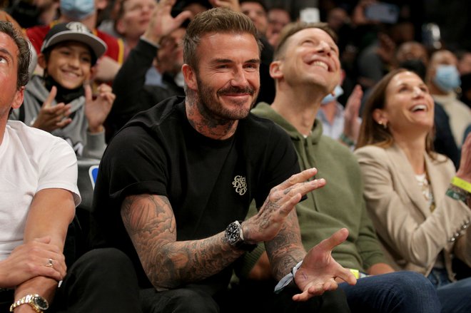 Tudi upokojeni angleški nogometni zevzdnik David Beckham je dodal svoj kamenček v mozaiku pri podpori Ukrajini. FOTO: Brad Penner/Usa Today Sports
