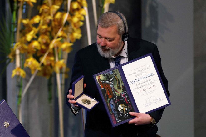 Nobelov nagrajenec za mir Dmitrij Muratov. FOTO: AFP
