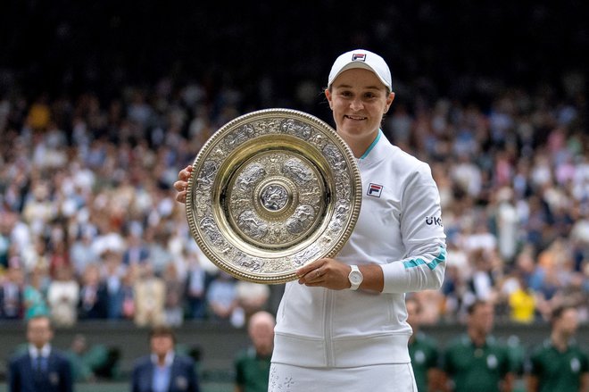 Ashleigh Barty je lani osvojila Wimbledon. FOTO: Jed Leicester/ AFP
