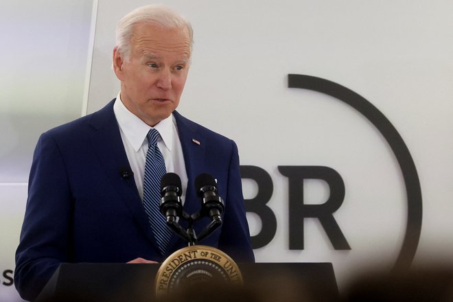 Ameriški predsednik Joe Biden je govoril o nujnosti združitve svobodnega sveta. Foto Leah Millis/Reuters
