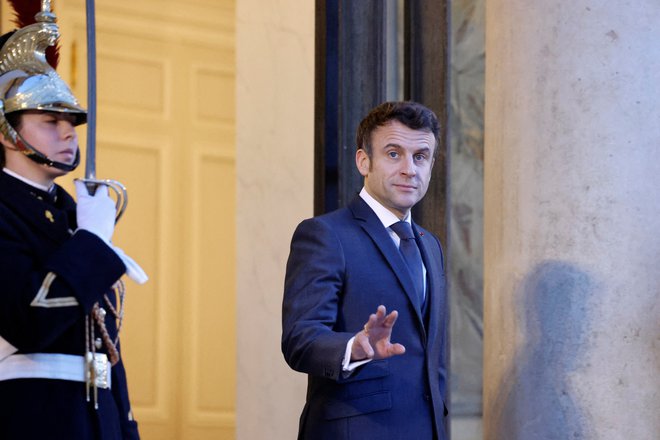 Predsednik Emmanuel Macron je pred časom svetoval francoskim podjetjem, naj ne hitijo iz Rusije.

FOTO: Ludovic Marin/Reuters
