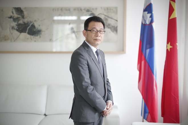 Wang Shunquing, kitajski veleposlanik v Sloveniji, 8. oktobra 2020. Foto Uroš Hočevar/Delo
