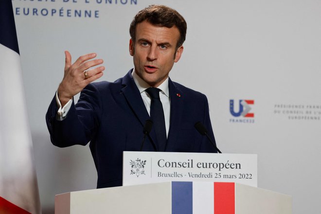 Francoski predsednik Emmanuel Macron je med najmočnejšimi nasprotniki superlige. FOTO: Ludovic Marin/AFP
