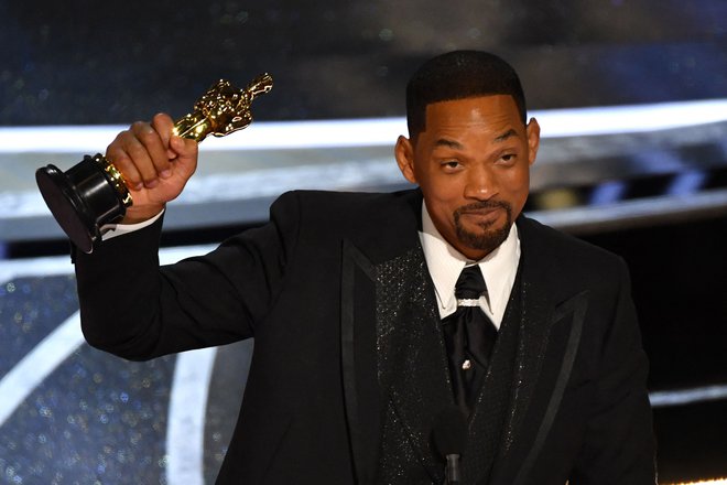 Najboljši igralec v glavni vlogi:&nbsp;Will Smith za film&nbsp;Kralj Rihard. FOTO: Robyn Beck/AFP
