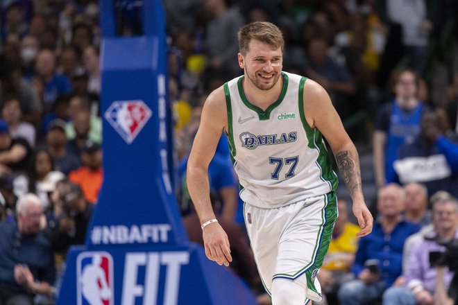 Luka Dončić je vpisal nov trojni dvojček. FOTO:&nbsp; Jerome Miron/USA&nbsp;Today Sports
