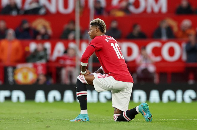 Napadalec Manchester Uniteda in angleški reprezentant Marcus Rashford se je znašel v osrčju odmevnega sodnega procesa. FOTO: Phil Noble/Reuters
