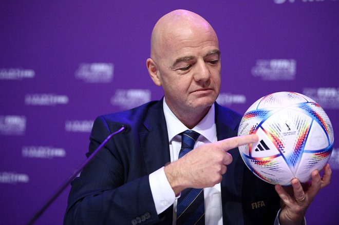 Gianni Infantino želi še naprej ostati v prestižnem fotelju predsednika Fife. FOTO: Franck Fife/AFP
