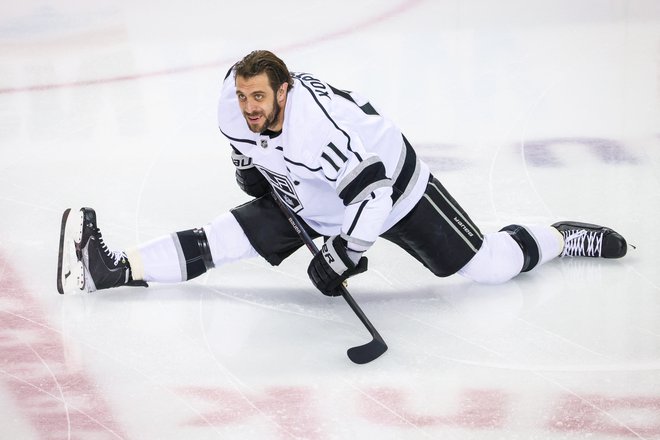 Anže Kopitar je zablestel tudi na jubilejni tekmi v NHL.&nbsp;FOTO:&nbsp;Sergej&nbsp;Belski/USAToday Sports
