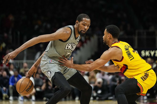 Kevin Durant&nbsp;je v Atlanti dosegel kar 55 točk. FOTO:&nbsp;Dale Zanine/USA&nbsp;Today Sports
