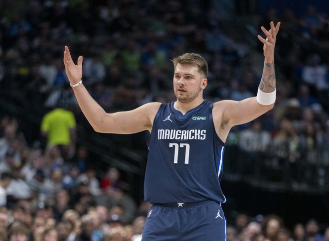 Luka Dončić ne popušča, v končnico lige NBA vstopa odlično pripravljen. FOTO: Jerome Miron&amp;Usa Today Sports
