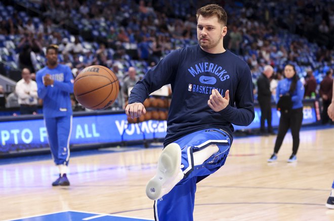 Luka Dončić in Dallas sta v težavah, prvi zvezdnik morda ne bo naared za prvo tekmo končnice v ligi NBA proti Utahu. FOTO: Kevin Jairaj /Usa Today Sports
