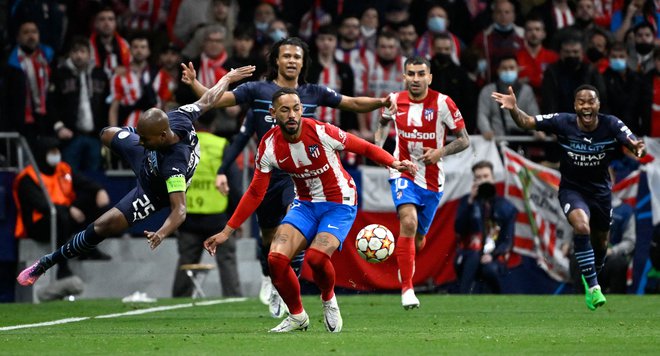 V Madridu ni manjkalo ostrih dvobojev. FOTO: Pierre-philippe Marcou/AFP
