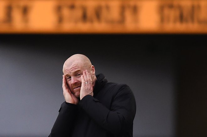 Sean Dyche je bil zaradi Burnleyjevega krčevitega boja za obstanek v premier league vso sezono v stresu. FOTO: Oli Scarff/AFP
