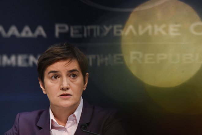 Predsednica vlade Ana Brnabić je zatrdila, da Srbija ne pripravlja sankcij proti Rusiji. Foto Zorana Jevtić/Reuters
