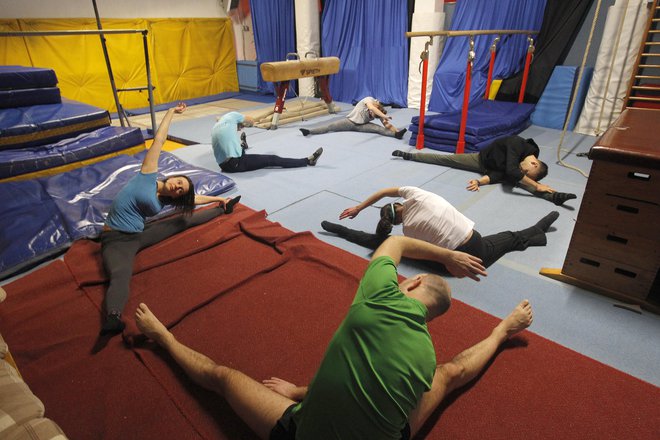 Tudi treningi so pomembni za nadaljevanje športnega udejstvovanja športnikov, zato je OKS začel akcijo zbiranja denarnih sredstev za ukrajinske športnike. FOTO: Mavric Pivk/Delo
