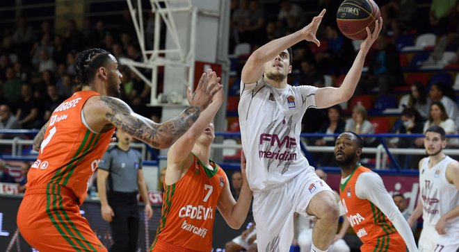 Košarkarji Cedevite Olimpije so imeli v Beogradu tudi ščepec sreče. FOTO: ABA
