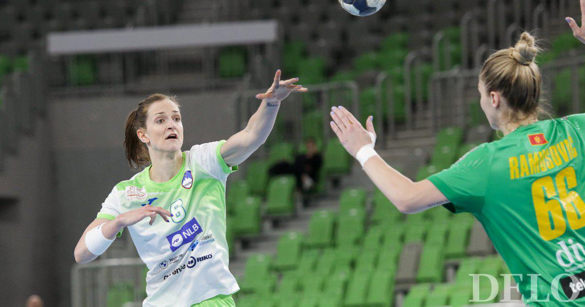 Joueurs de handball en prévision du tirage au château de Ljubljana