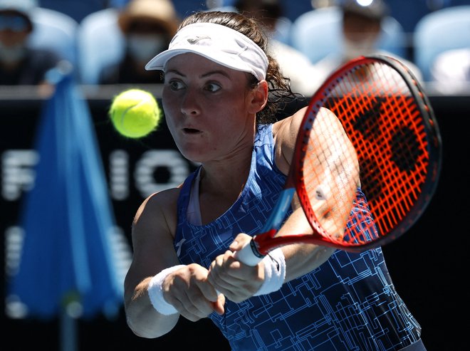 Tamara Zidanšek se je na teniškem turnirju v Madridu slabi dve uri upirala nekdanjii št. 1. FOTO: Asanka Brendon Ratnayake/Reuters
