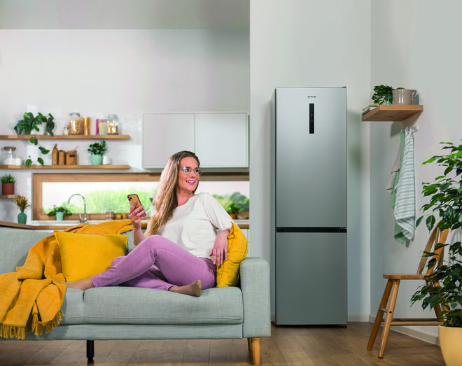 Pri Gorenju so razvili pametne povezljive hladilnike z zamrzovalniki GardenFresh, ki delujejo v kombinaciji z mobilno aplikacijo Gorenje ConnectLife.&nbsp;FOTO: Gorenje
