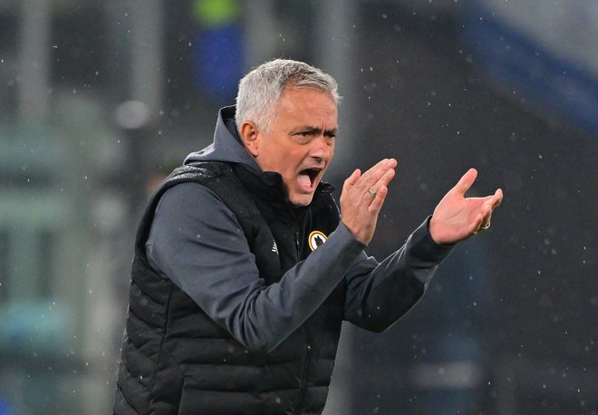 Jose Mourinho ni skrival čustev. FOTO: Alberto Lingria/Reuters
