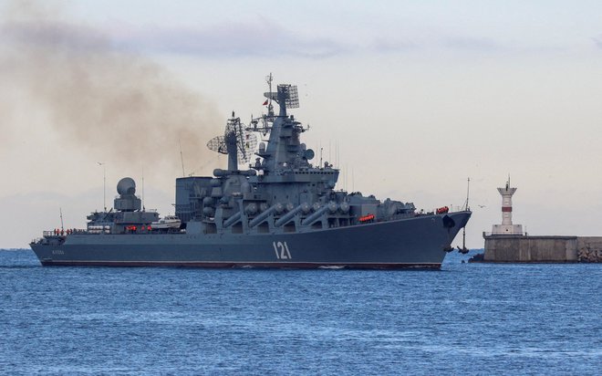 Pred nedavnim je potonila ruska vojna ladja Moskva. FOTO: Alexey Pavlishak/Reuters
