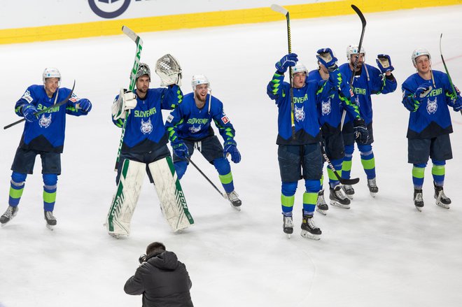Slovenski hokejisti so se poslovili z zmago. FOTO: Voranc Vogel
