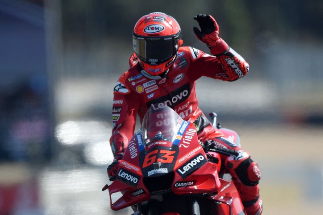 Francesco Bagnaia je bil najboljši v kvalifikacijah. FOTO: Jean-francois Monier/AFP
