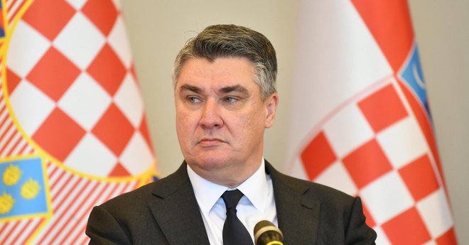 Hrvaški predsednik Zoran Milanović je jezen. FOTO: Goran Mehkek/Cropix
