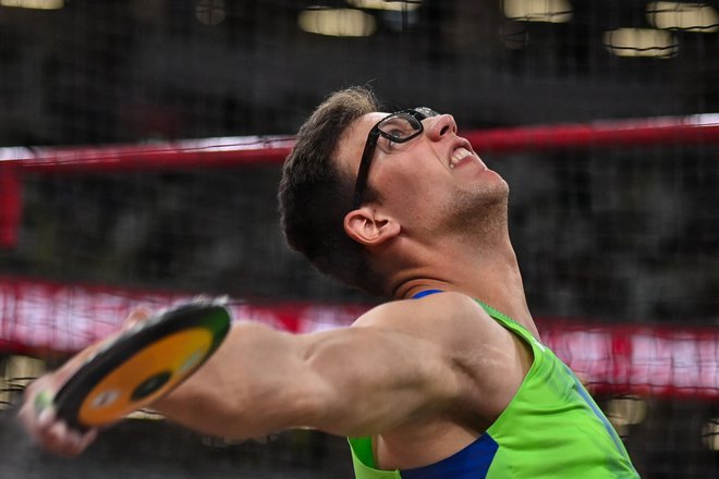 Kristjan Čeh med nastopom na lanskih olimpijskih igrah v Tokiu. FOTO: Andrej Isaković/AFP
