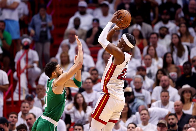 Jimmy Butler je bil prvo ime finala številka 1. FOTO: Michael Reaves/AFP
