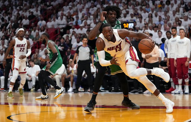 Bam Adebayo je bil eden od glavnih igralcev Miamija. FOTO: Jasen Vinlove/USA Today Sports
