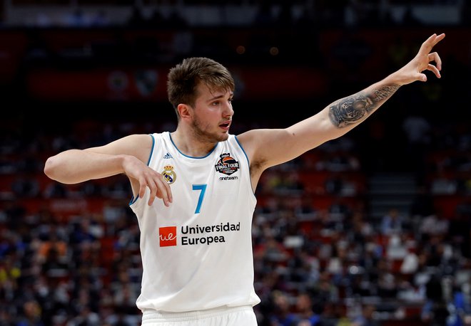 Luka Dončić ima lepe spomine na beograjsko areno, saj je v njej blestel na F4 pred štirimi leti v dresu Real Madrida. FOTO: Alkis Konstantinidis/Reuters
